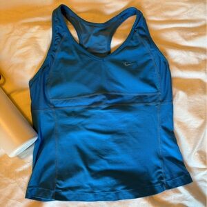 Nike Blue Padded Sports Bra Tank Top